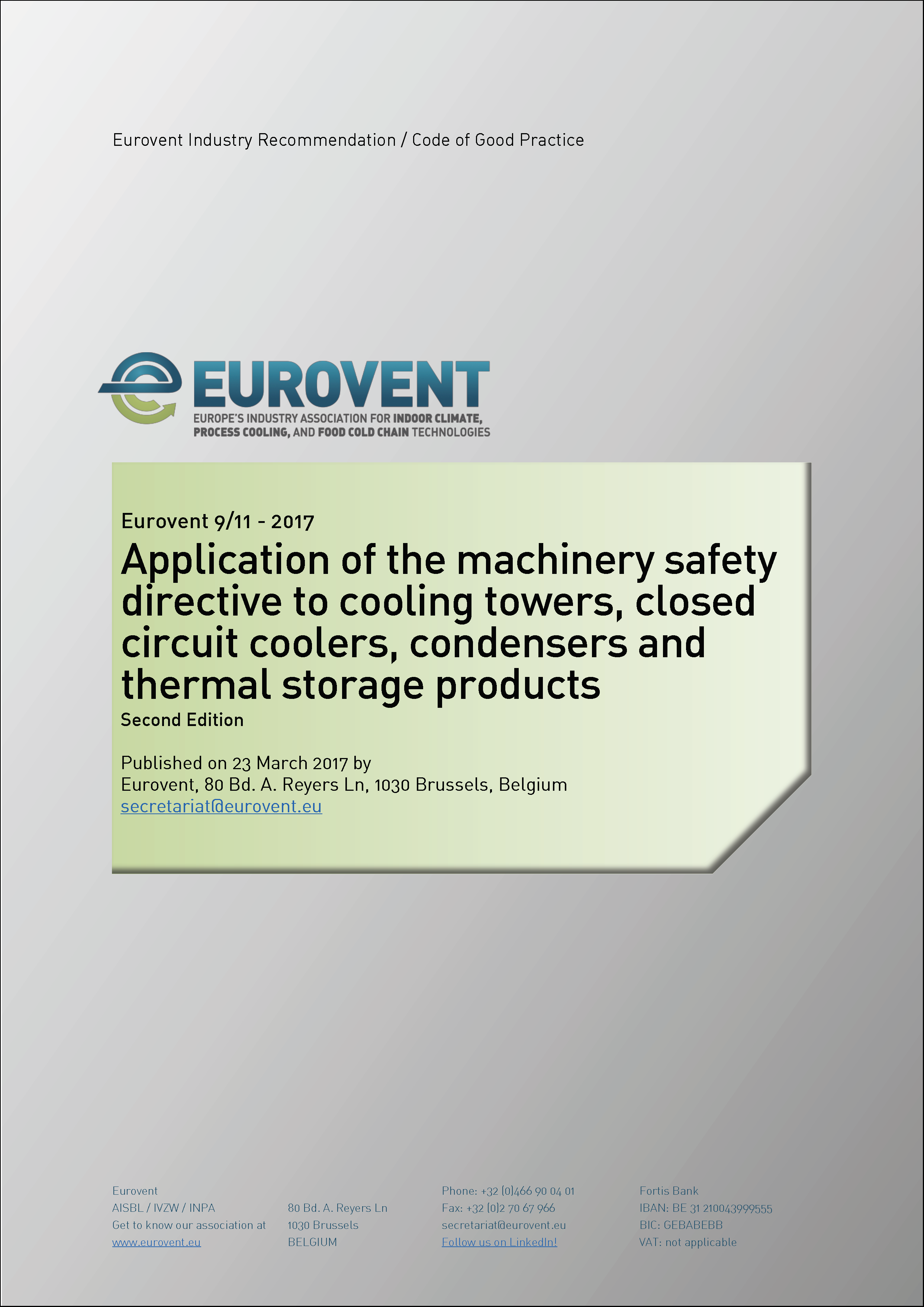 Eurovent 9 11 Application of the machinery safety directive